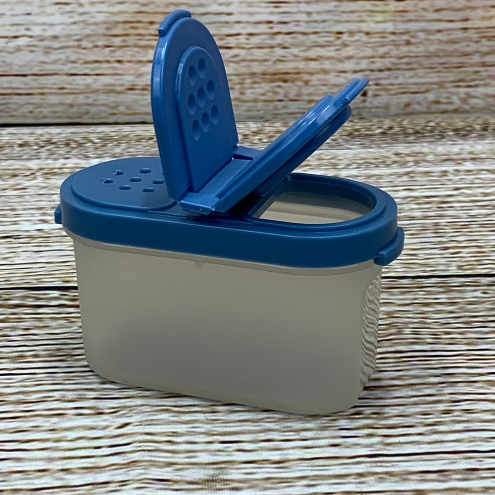 Tupperware Modular Mates Blue‎ Spice Shaker 1843 With Lid 1844 Container